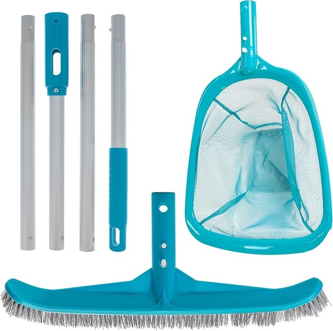 U.S. Pool Supply Skimmer, Brush and Pole Kit