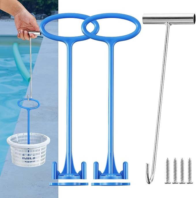 Pool Skimmer Basket Handles — 2 Sets