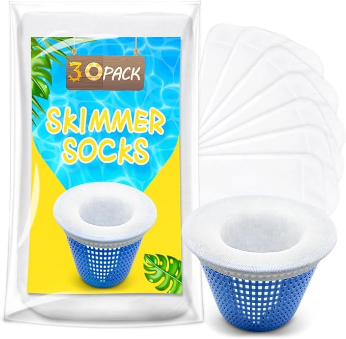 ROMIVO Pool Skimmer Filter Socks — 30-Pack