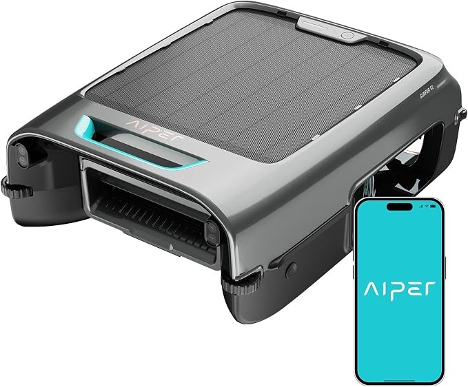 AIPER EcoSurfer S2 Solar Pool Skimmer — Gray